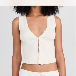 Reformation Myrtle sweater top in fior di latte - size xL